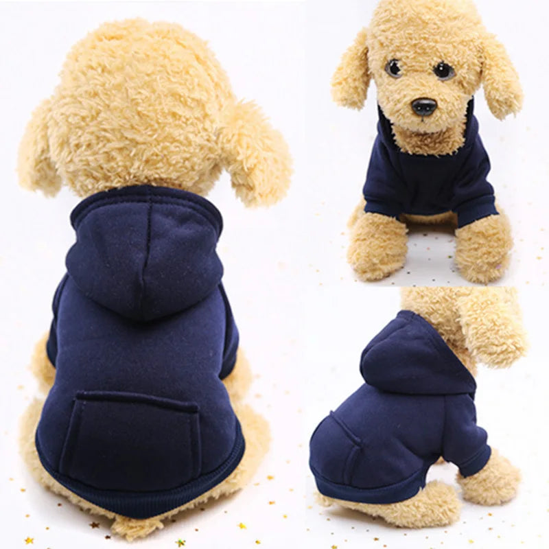 Basic Dog Hoodie Sweatshirt | Soft Warm Pullover in Multiple Colors for Small Medium Dogs | Everyday Puppy Clothes Chihuahua Frenchie