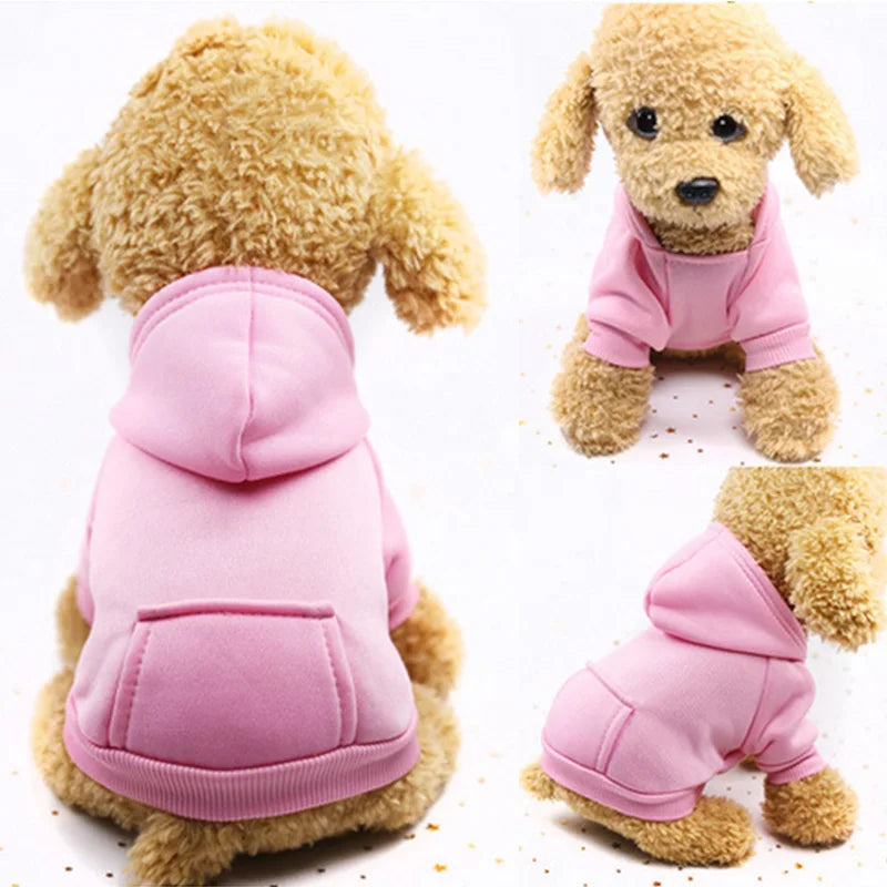 Basic Dog Hoodie Sweatshirt | Soft Warm Pullover in Multiple Colors for Small Medium Dogs | Everyday Puppy Clothes Chihuahua Frenchie