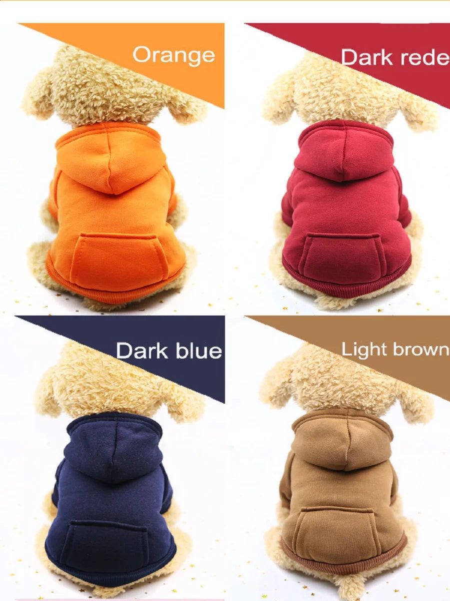 Basic Dog Hoodie Sweatshirt | Soft Warm Pullover in Multiple Colors for Small Medium Dogs | Everyday Puppy Clothes Chihuahua Frenchie