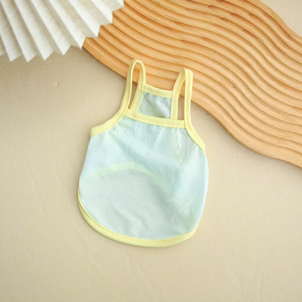 Pastel Rainbow Dog Tank Top | Breathable Summer Vest for Small Dogs | Cute Pet Shirt