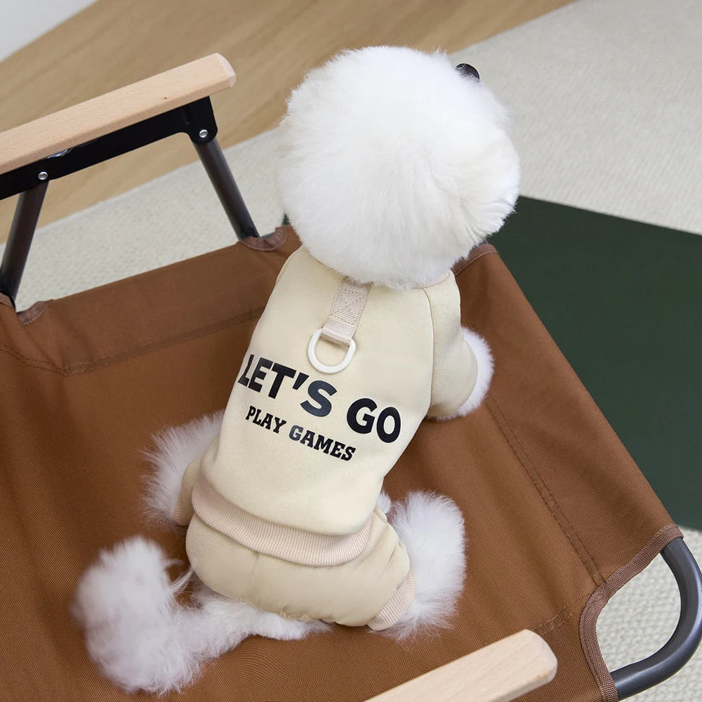 Let's Go Dog Hoodie Sweatshirt | Trendy Graphic Pullover for Small Medium Dogs | Cute Puppy Clothes Chihuahua Frenchie Poodle