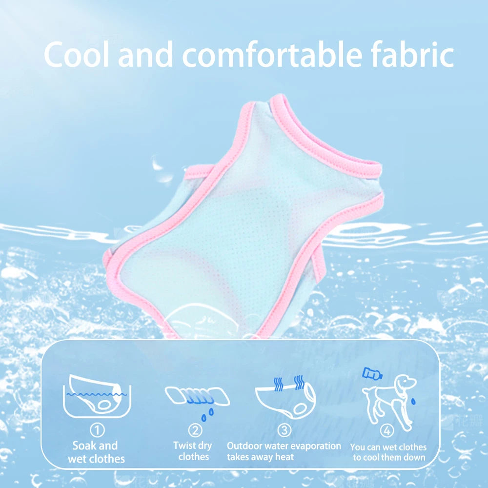 Pastel Rainbow Dog Tank Top | Breathable Summer Vest for Small Dogs | Cute Pet Shirt
