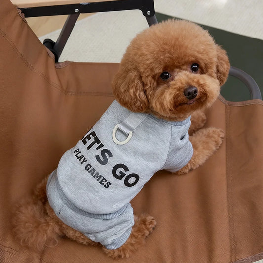 Let's Go Dog Hoodie Sweatshirt | Trendy Graphic Pullover for Small Medium Dogs | Cute Puppy Clothes Chihuahua Frenchie Poodle