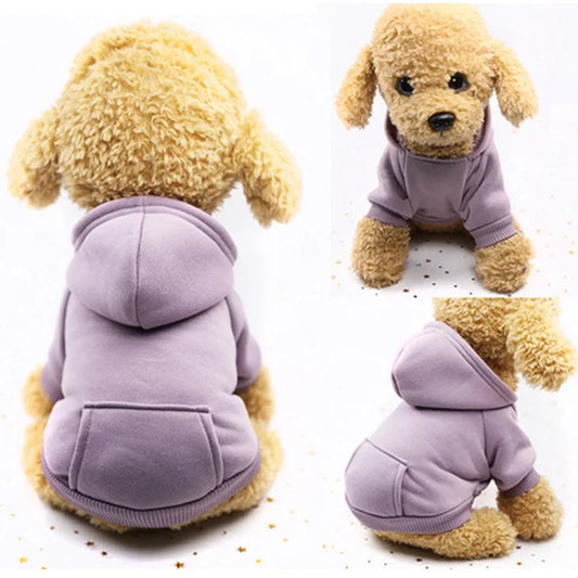 Basic Dog Hoodie Sweatshirt | Soft Warm Pullover in Multiple Colors for Small Medium Dogs | Everyday Puppy Clothes Chihuahua Frenchie