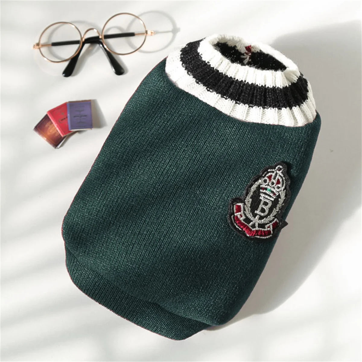 Varsity Dog Sweater Vest | Preppy Collegiate Style Pullover for Small Medium Dogs | French Bulldog Pug Chihuahua Fall Winter Clothes