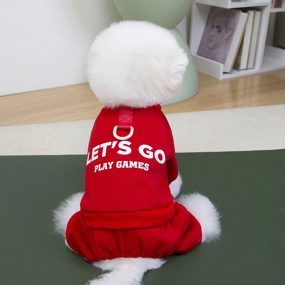 Let's Go Dog Hoodie Sweatshirt | Trendy Graphic Pullover for Small Medium Dogs | Cute Puppy Clothes Chihuahua Frenchie Poodle