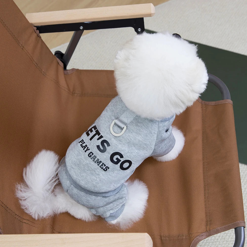 Let's Go Dog Hoodie Sweatshirt | Trendy Graphic Pullover for Small Medium Dogs | Cute Puppy Clothes Chihuahua Frenchie Poodle