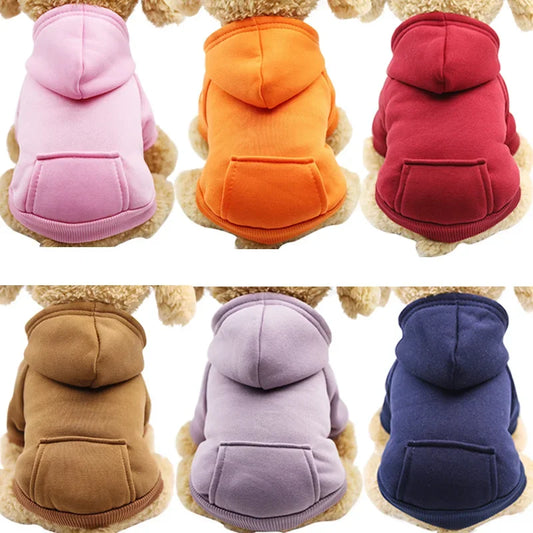 Basic Dog Hoodie Sweatshirt | Soft Warm Pullover in Multiple Colors for Small Medium Dogs | Everyday Puppy Clothes Chihuahua Frenchie