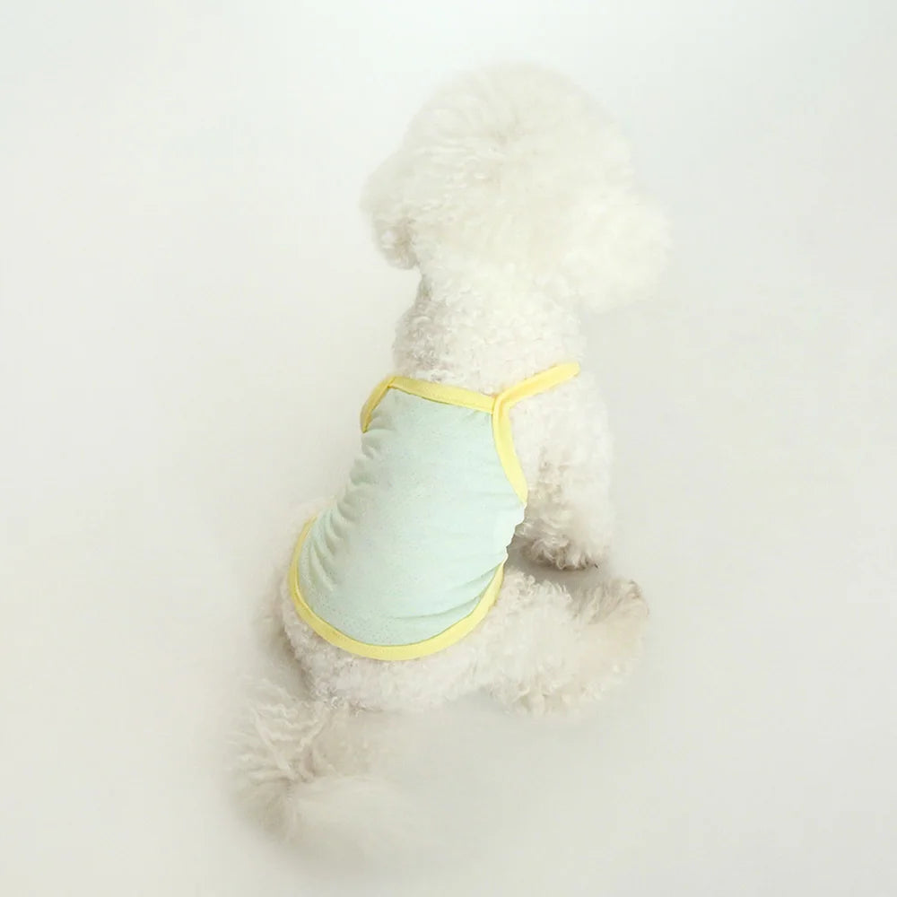 Pastel Rainbow Dog Tank Top | Breathable Summer Vest for Small Dogs | Cute Pet Shirt