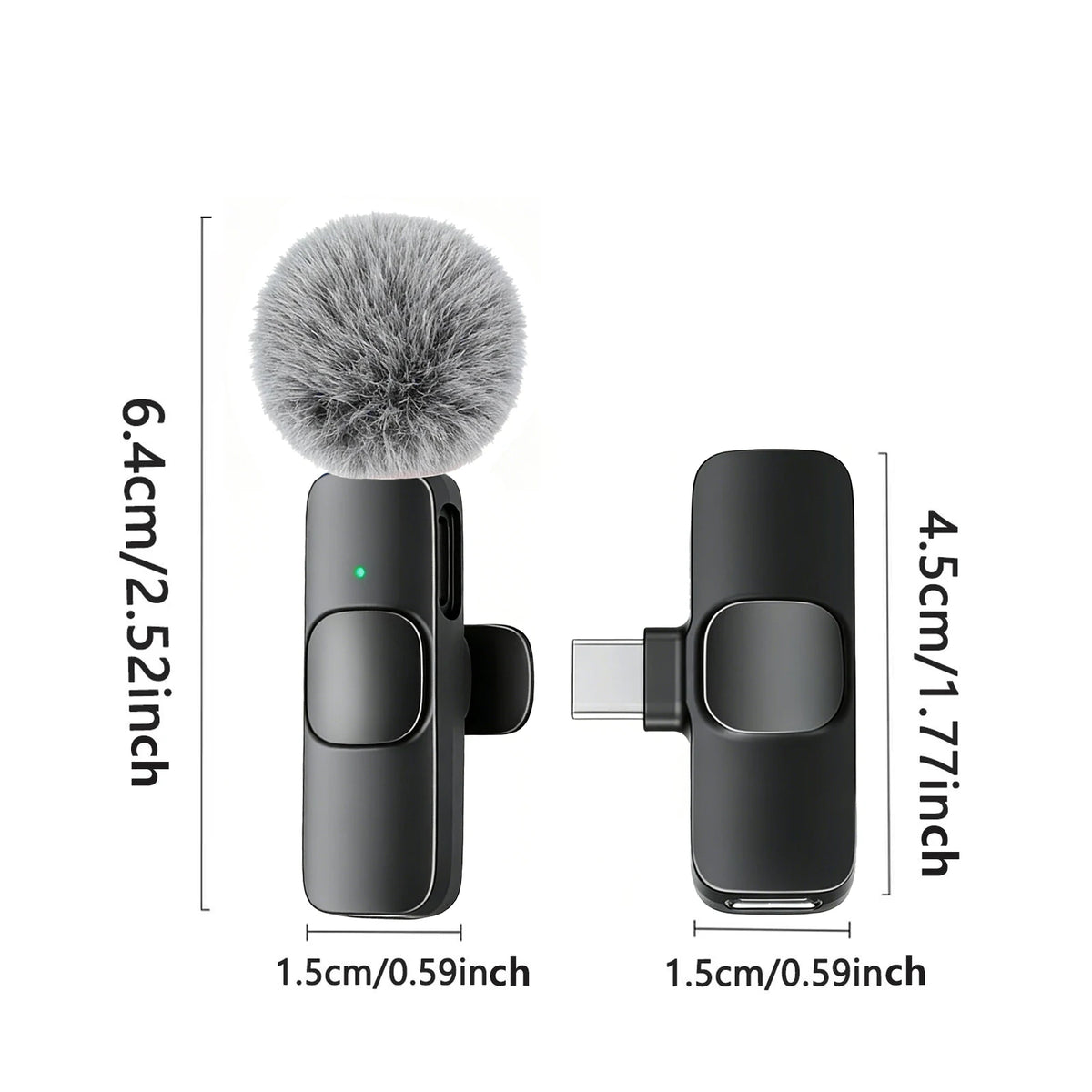 USB-C Wireless Clip-On Microphone