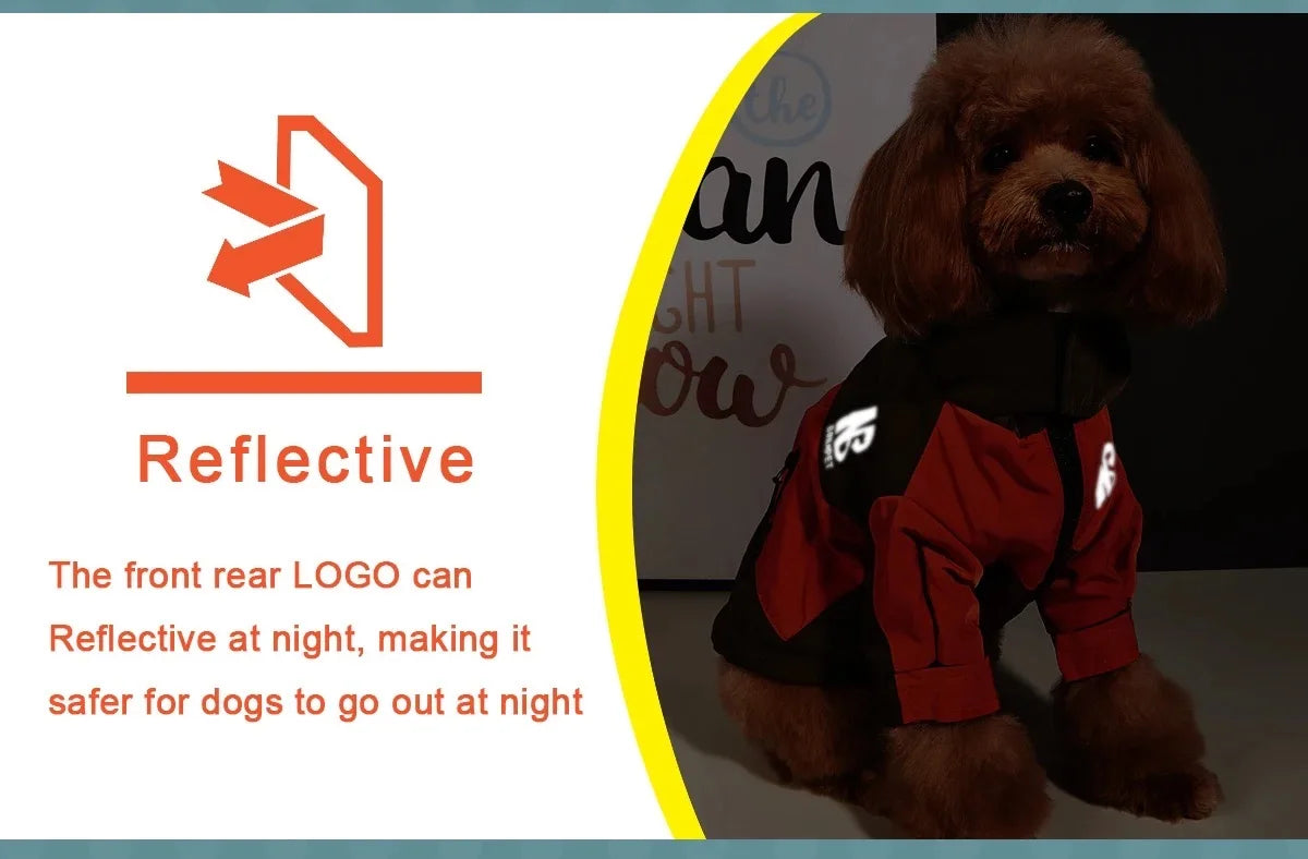 New Pet Dog Waterproof Jacket Hooded Dogs Cats Raincoat Dog Sport Hoodies Pet Fashion Coat Winter Warm Clothes
