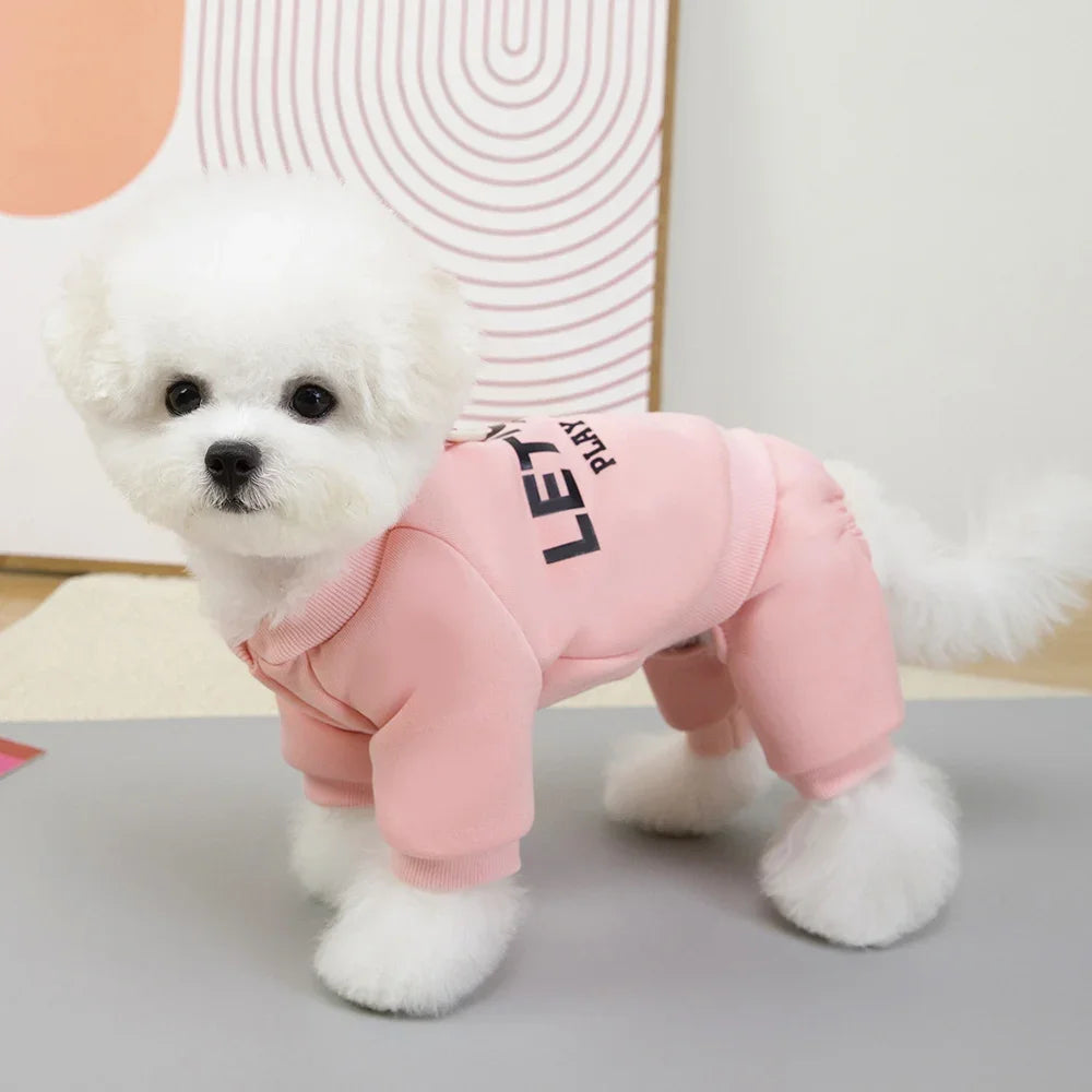 Let's Go Dog Hoodie Sweatshirt | Trendy Graphic Pullover for Small Medium Dogs | Cute Puppy Clothes Chihuahua Frenchie Poodle